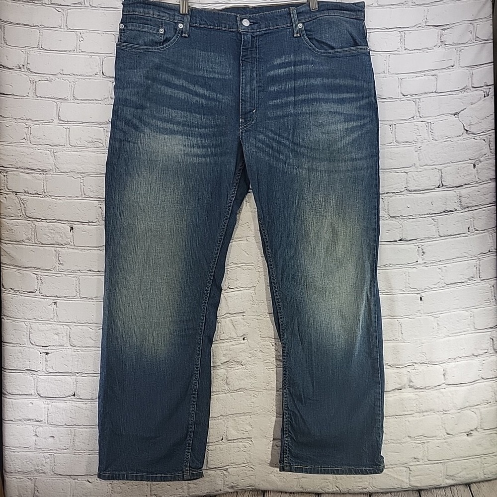 Levis Levi Jeans Mens 559 Sz 42X30 Straight Leg Workwear Flaw Small Hole in Leg